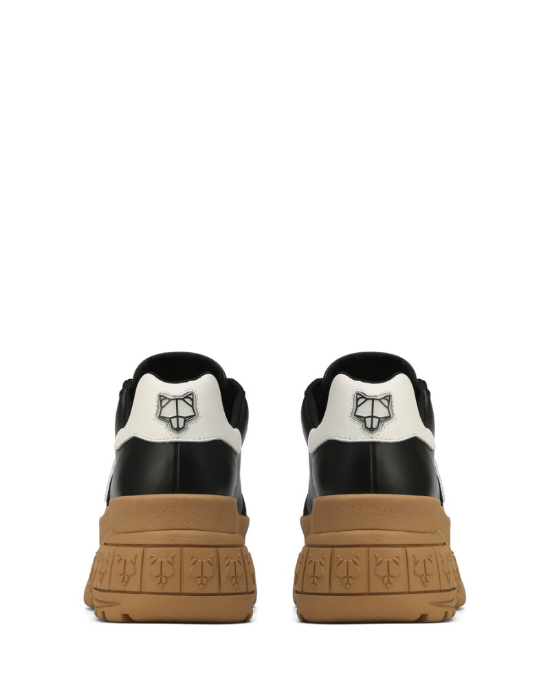 Női Naked Wolfe Warrior Bőr Sportcipő Fekete | XZX2555DQ